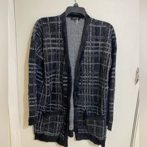 Plaid Fuzzy Cardigan